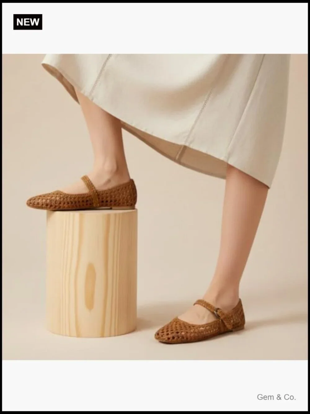 Hand Woven Mary Jane Flats with Adjustable Buckle and Memory Foam